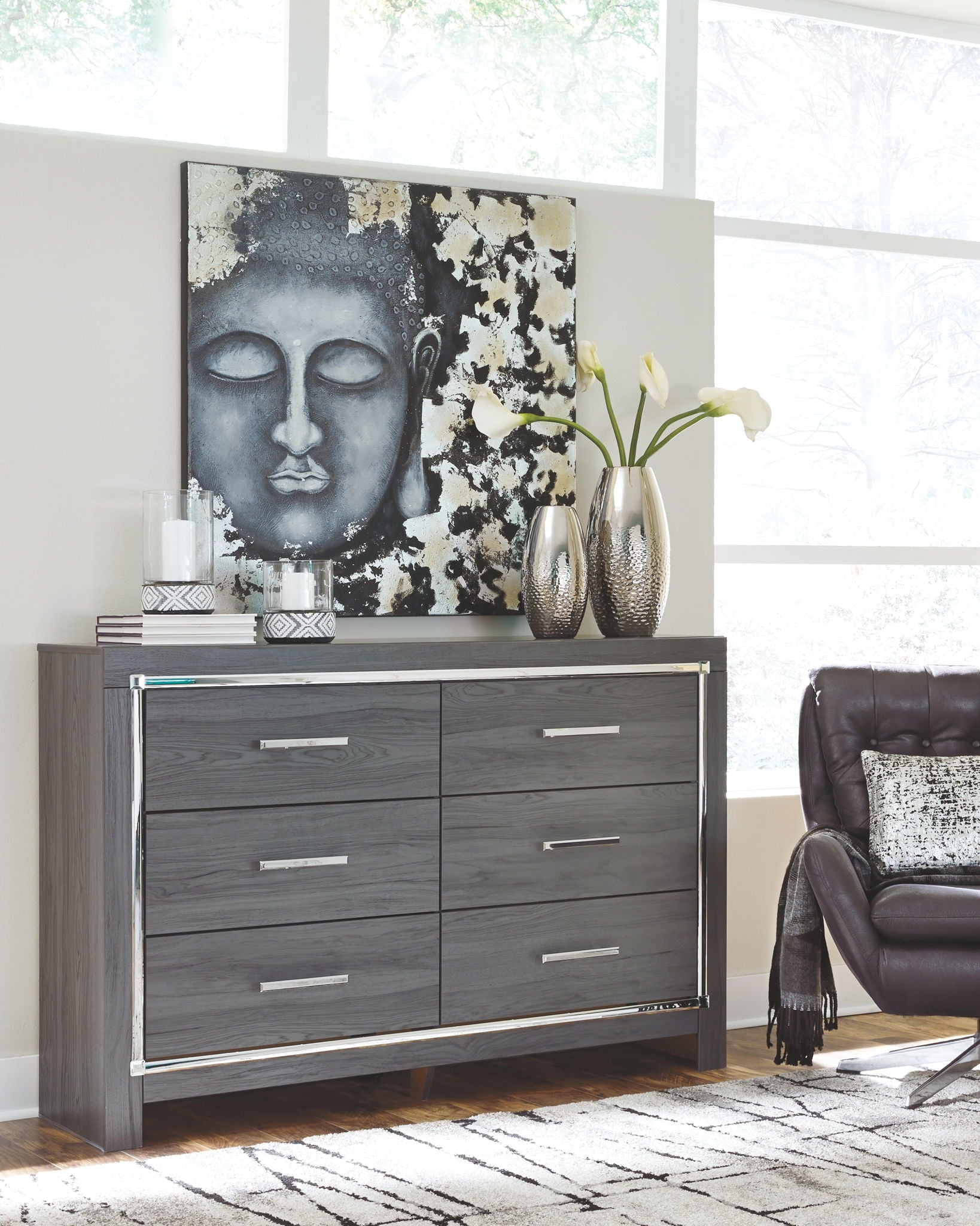 Ashley on sale grey dresser