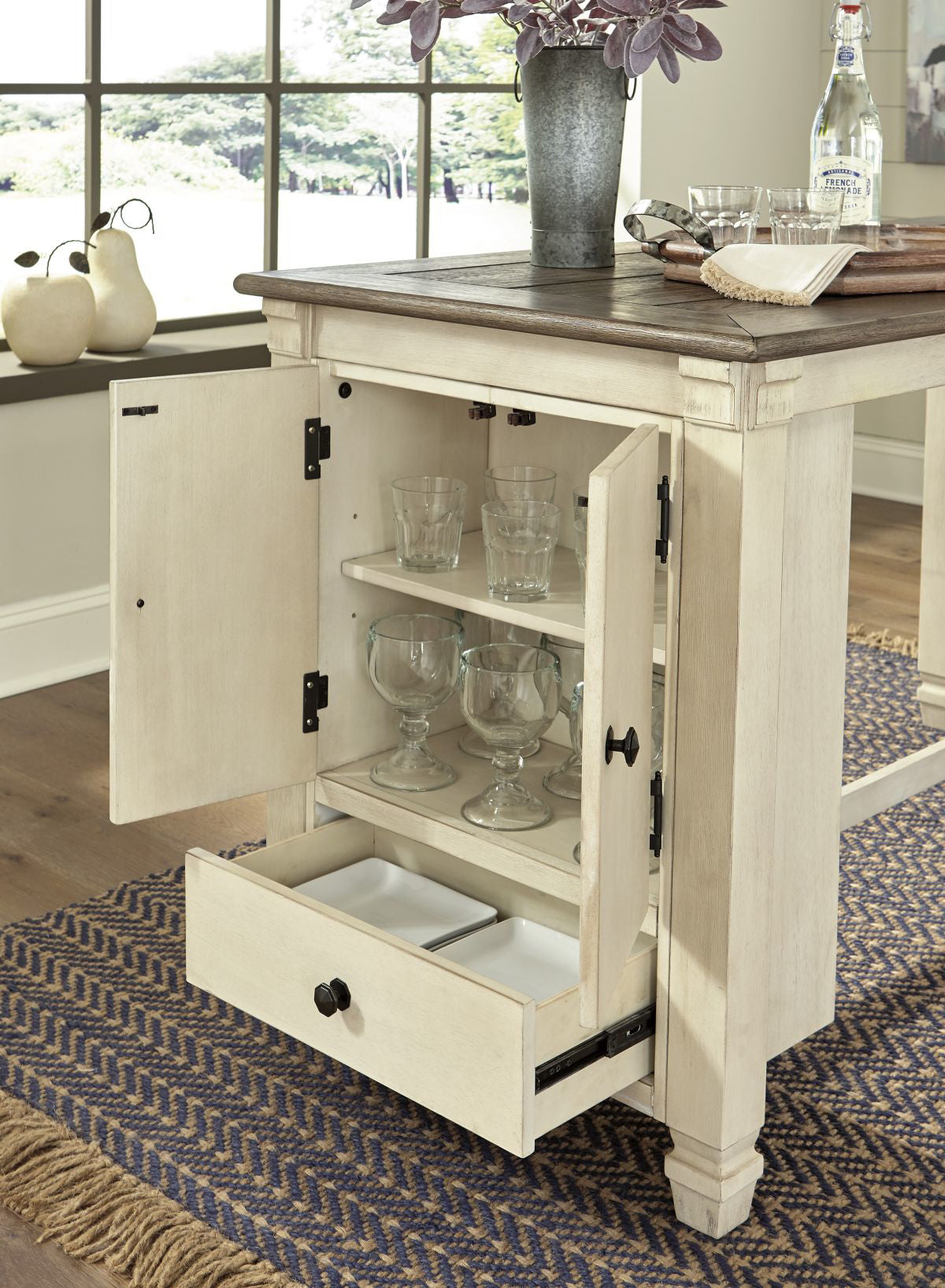 Bolanburg Counter Height Dining Table with Drawers