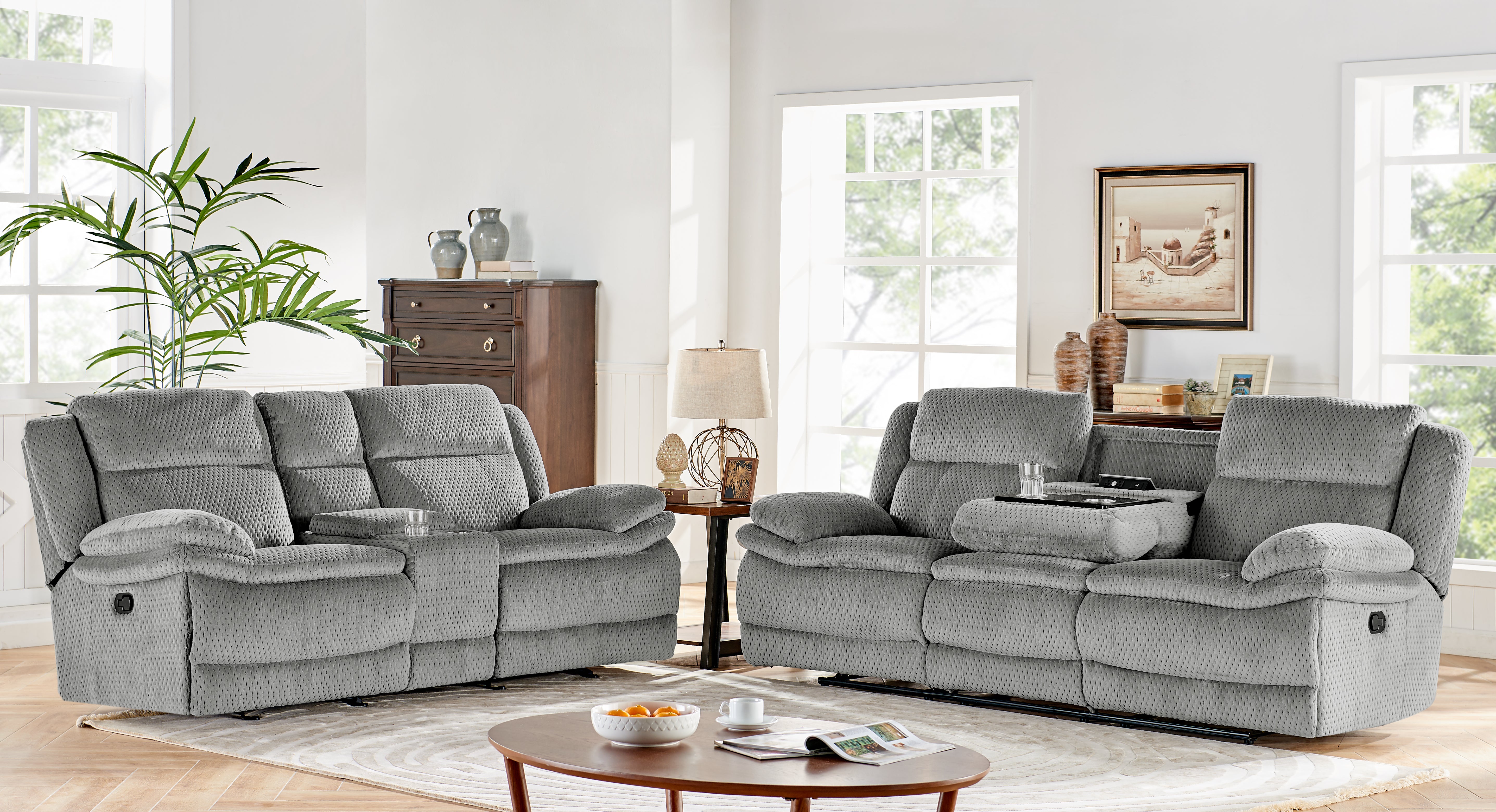 Comet Ash Reclining Loveseat