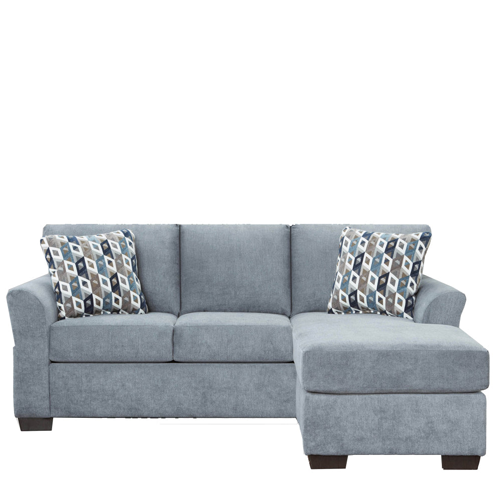 Anna Blue-Grey Chaise Sofa