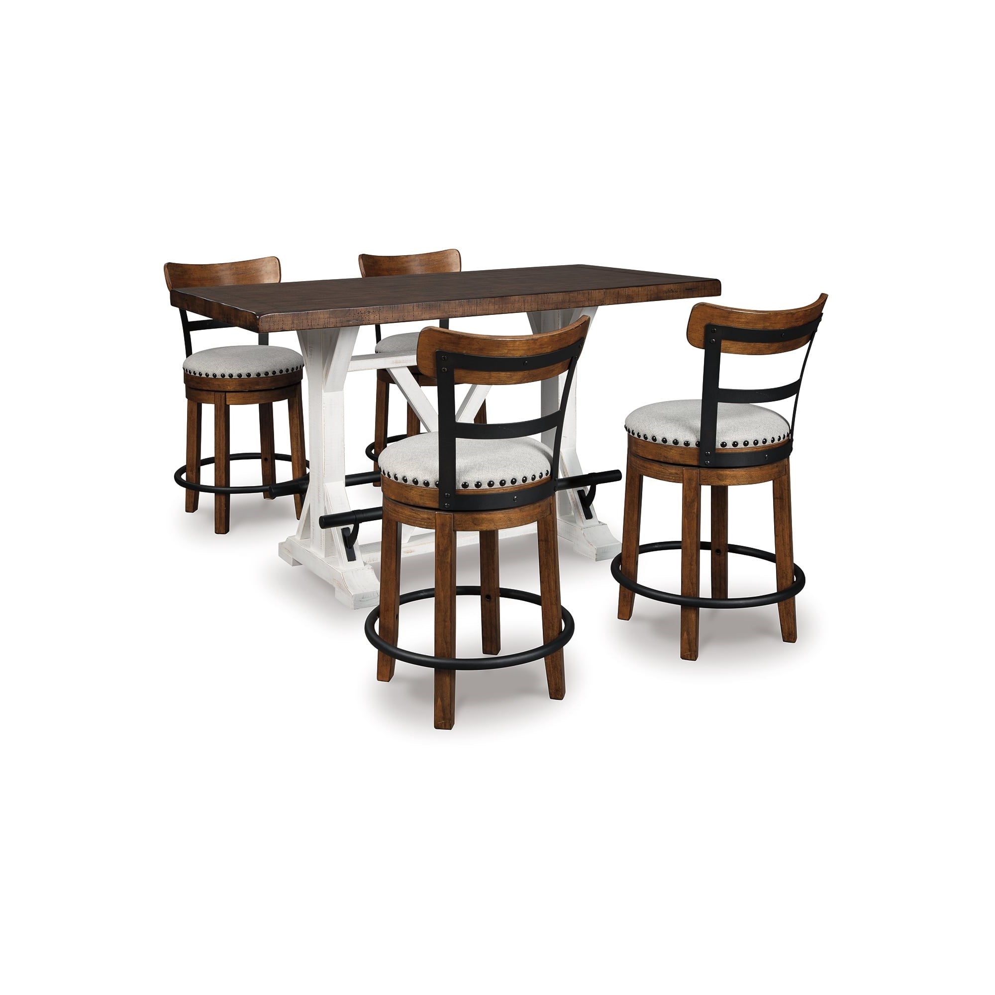 Valebeck Counter Height Dining Table and 4 Barstools