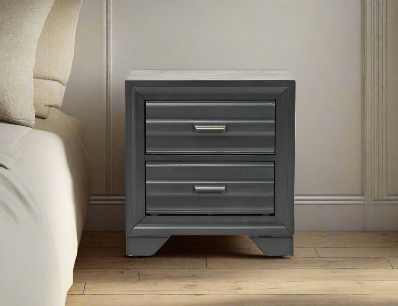 Smokyway Charcoal Nightstand