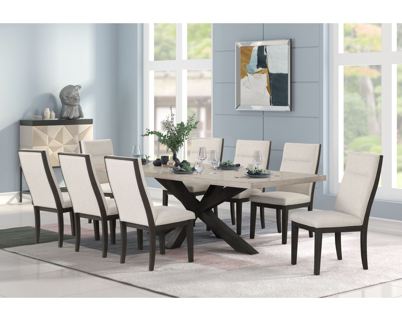 Baris Dining Table and 4 Chairs