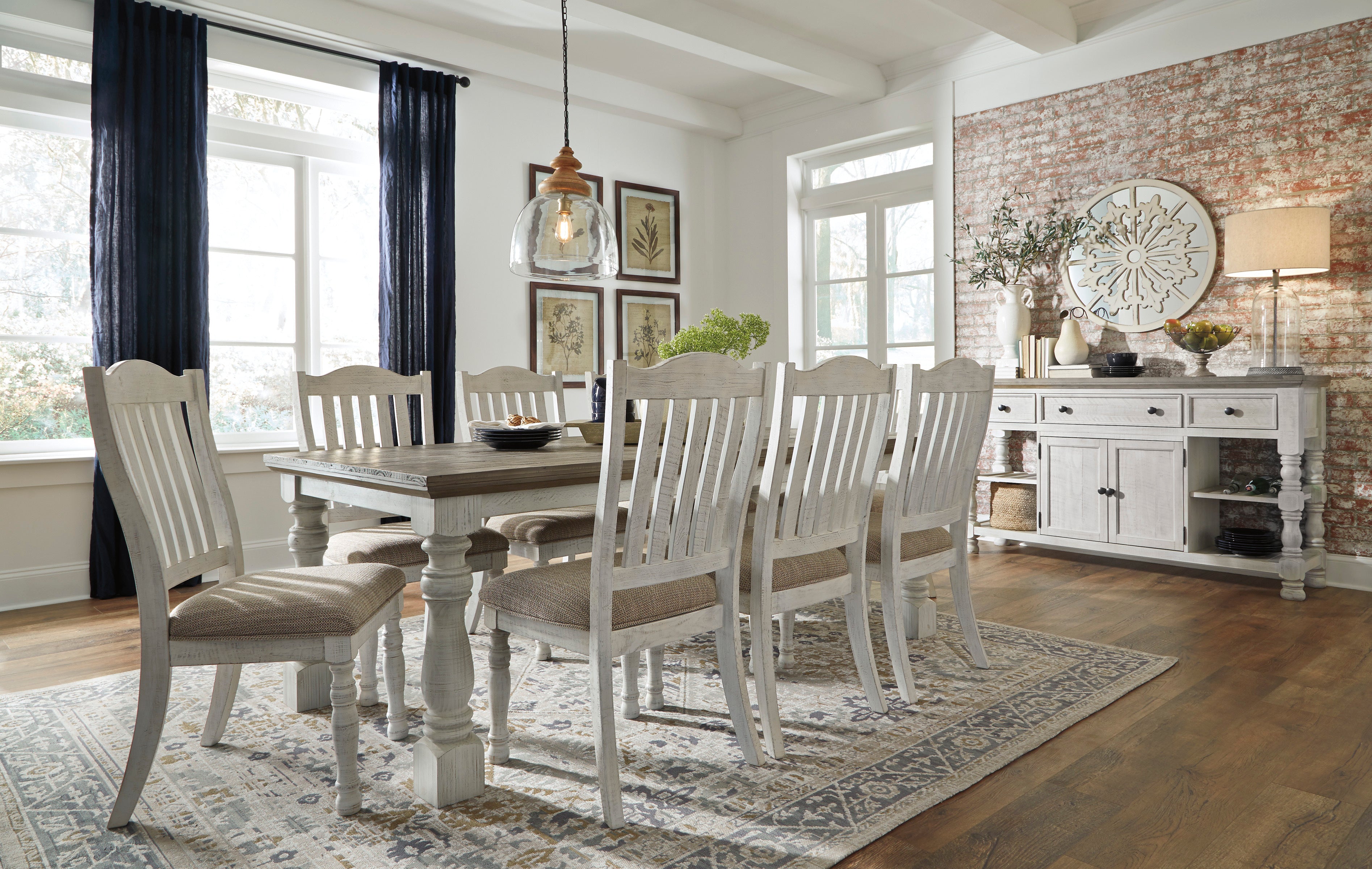 Havalance Dining Room Table and 4 Side Chairs