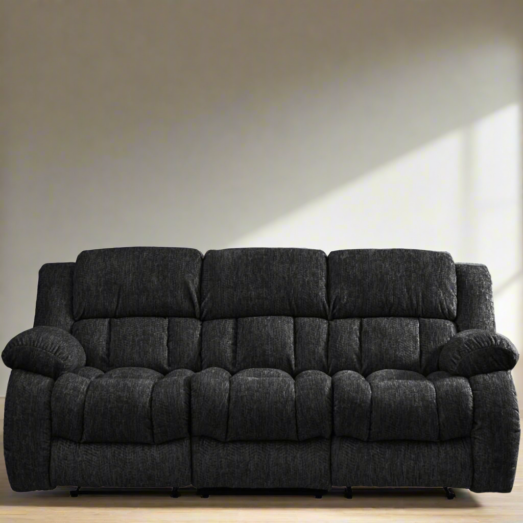 Zaftig Ebony Reclining Sofa