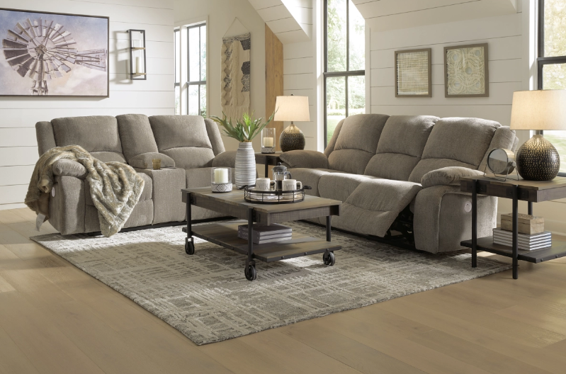 Draycoll Power Reclining Sofa Loveseat and Rocker