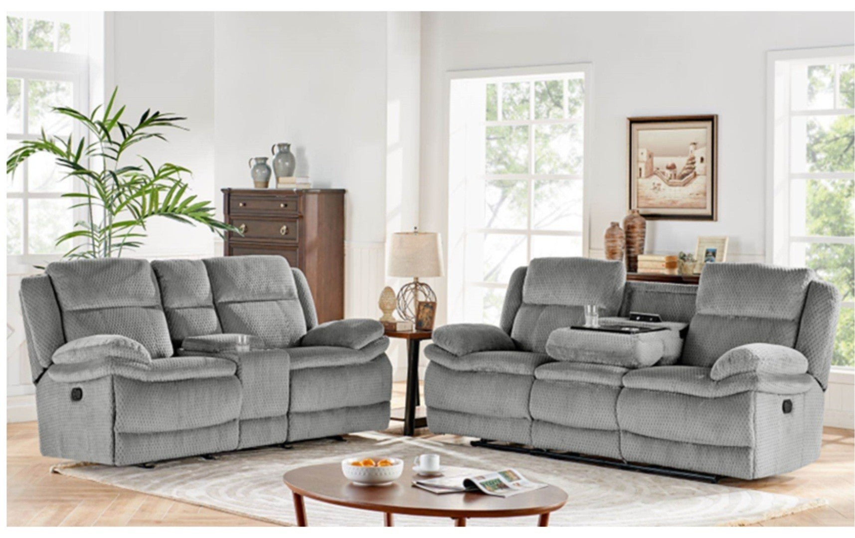 Comet Manual Reclining Sofa and Loveseat