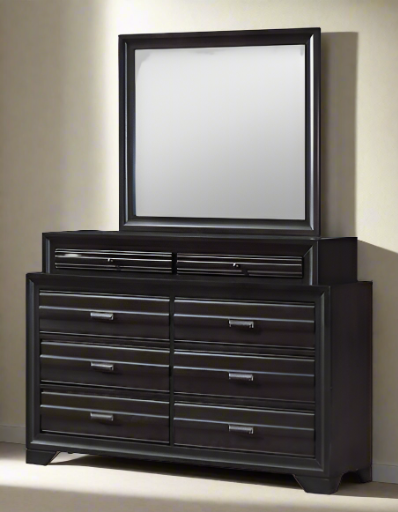 Smokyway Charcoal Dresser and Mirror