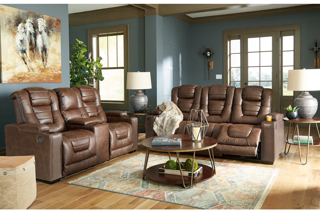 Owner's Box Power Reclining Sofa and Loveseat