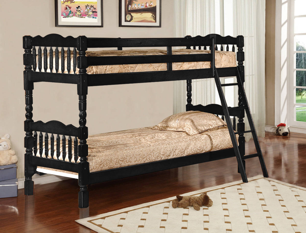 Twin over Twin Wood Bunk Bed