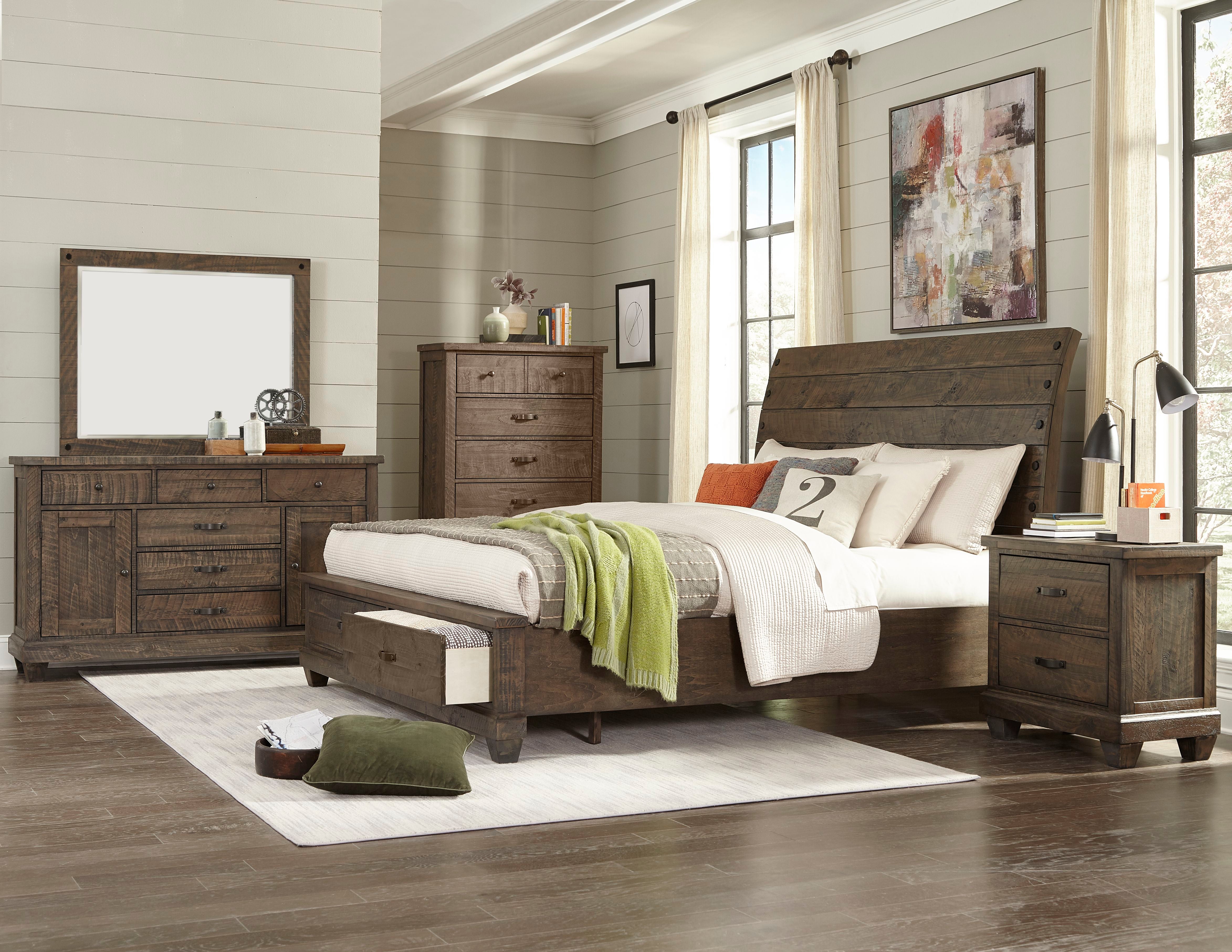 Pinoli King Sleigh Bed with Storage