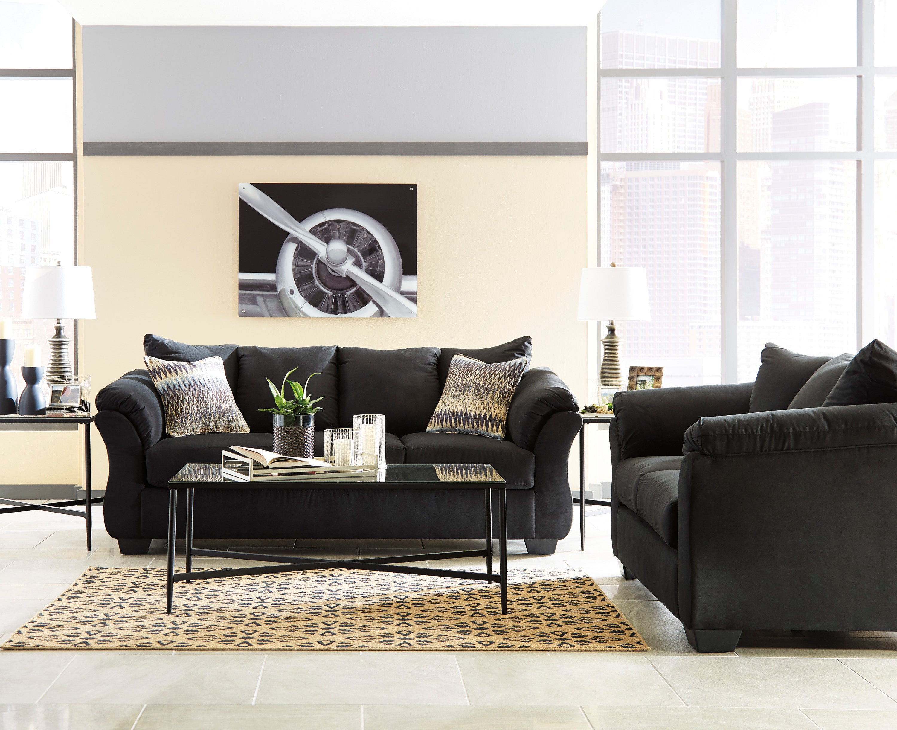 Darcy Black Sofa and Loveseat - Ashley shop at  Regency Furniture