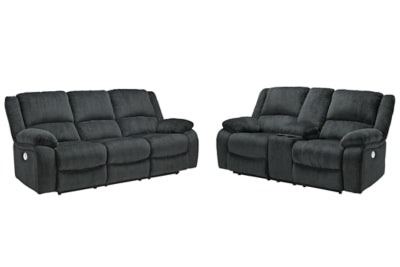 Draycoll Power Reclining Sofa Loveseat and Rocker