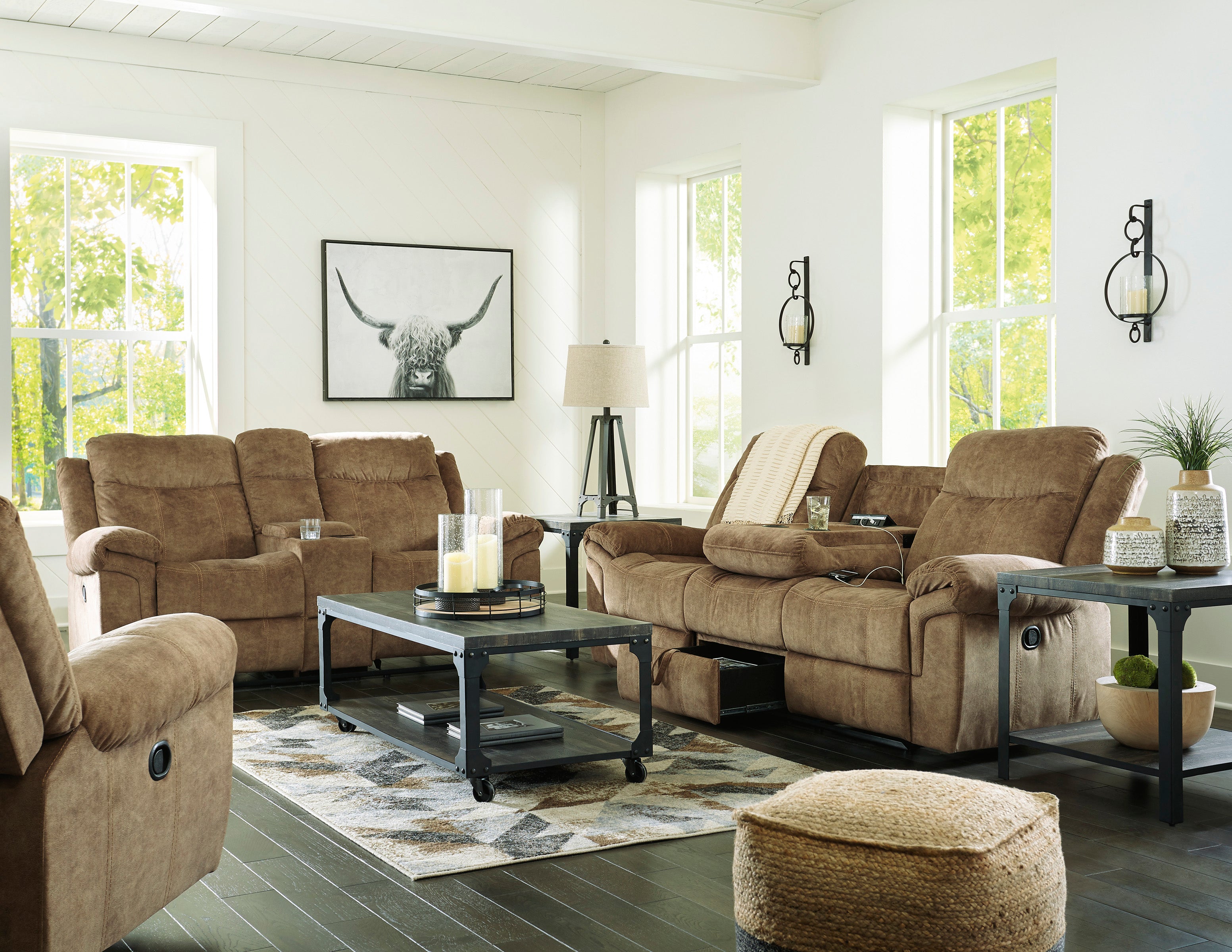 Huddle-Up Reclining Sofa Loveseat and Rocker