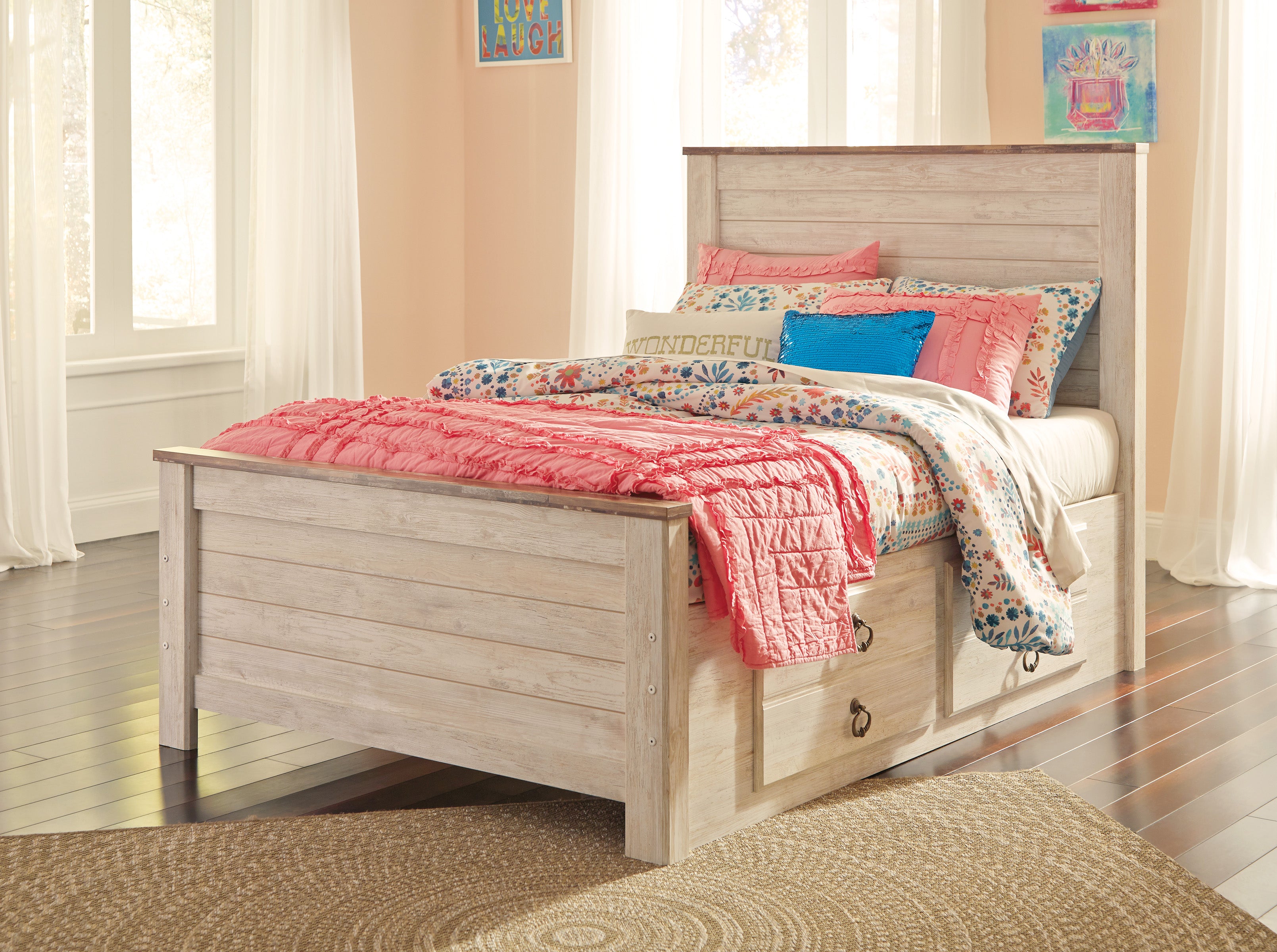 Willowton Full Panel Storage Bed