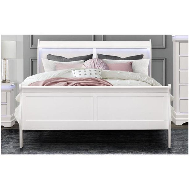 Chalie Queen Bed with LED