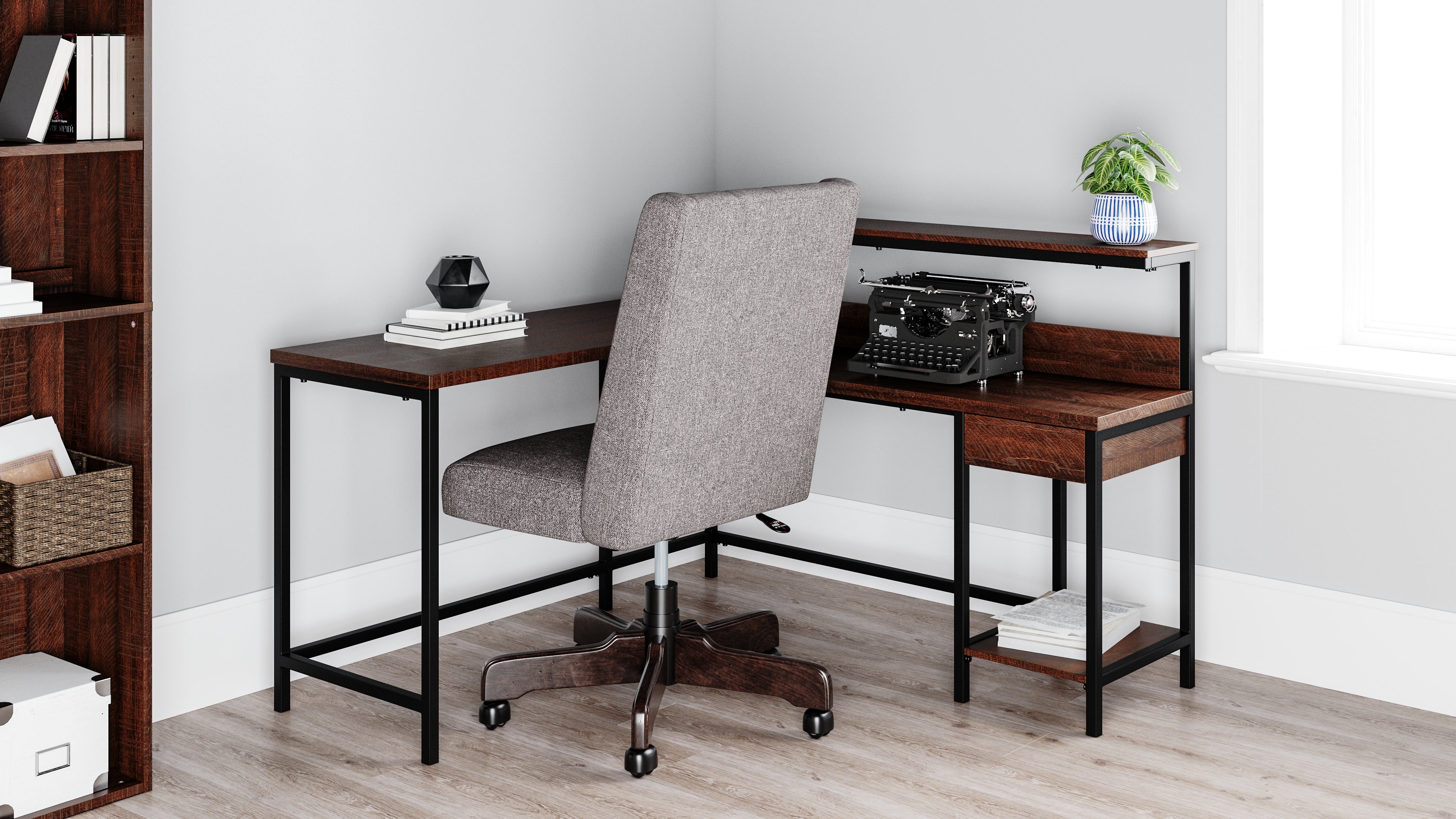 Camiburg L-Shaped Home Office Desk with Storage