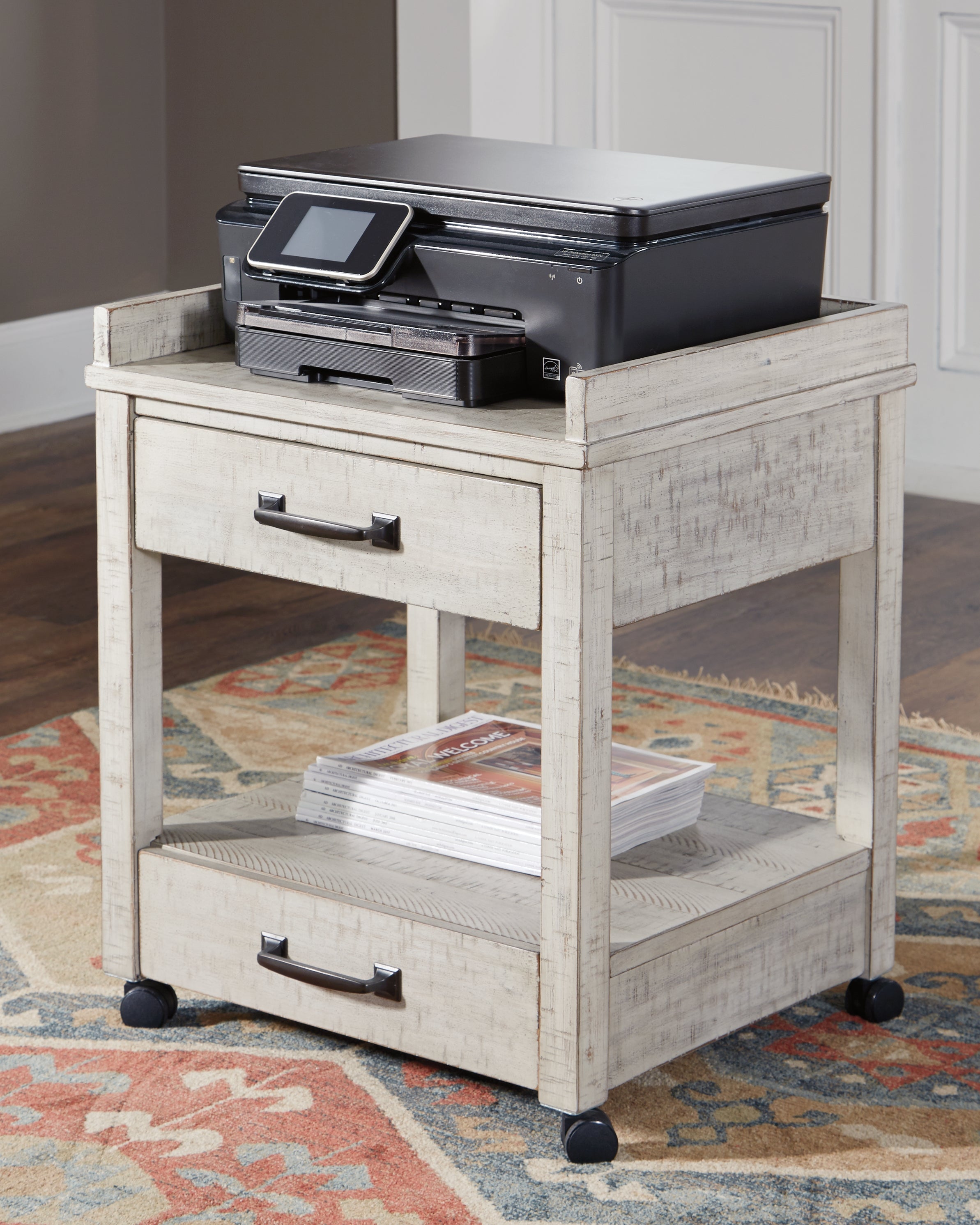 Carynhurst 2 Drawer Printer Stand with USB Charging