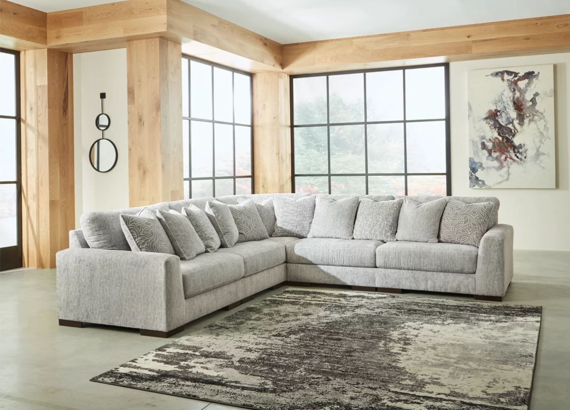 Regent Park 5 Piece Sectional Pewter