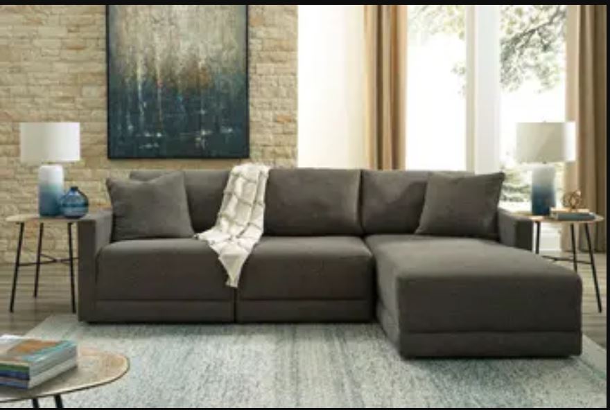 Evey 3 Piece Sectional with Chaise