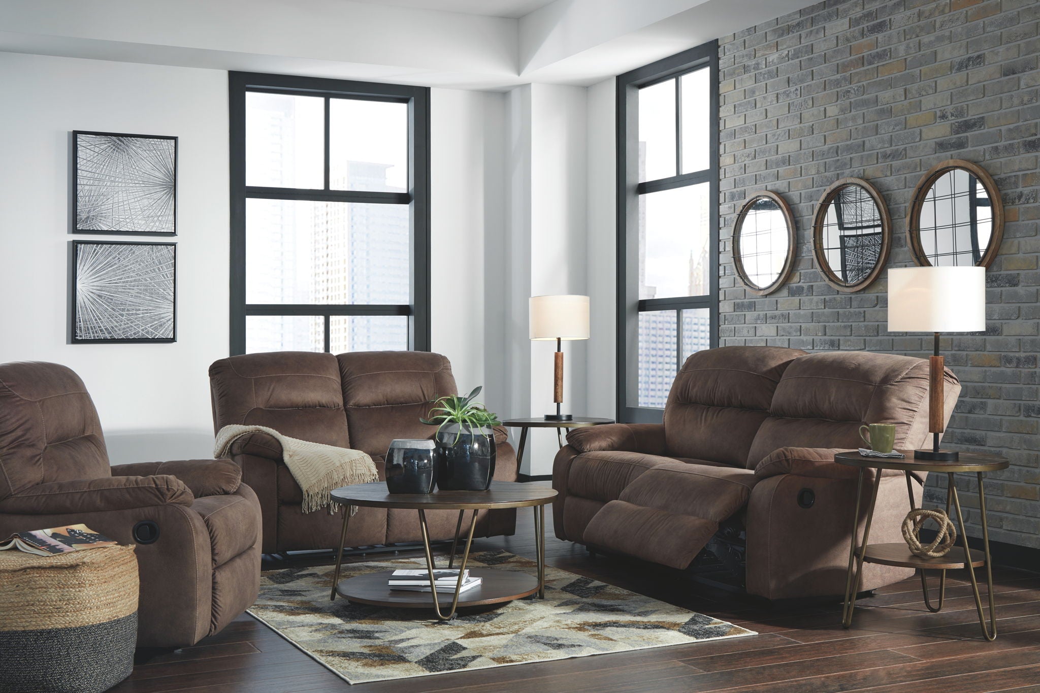 Bolzano Reclining Sofa Loveseat and Recliner