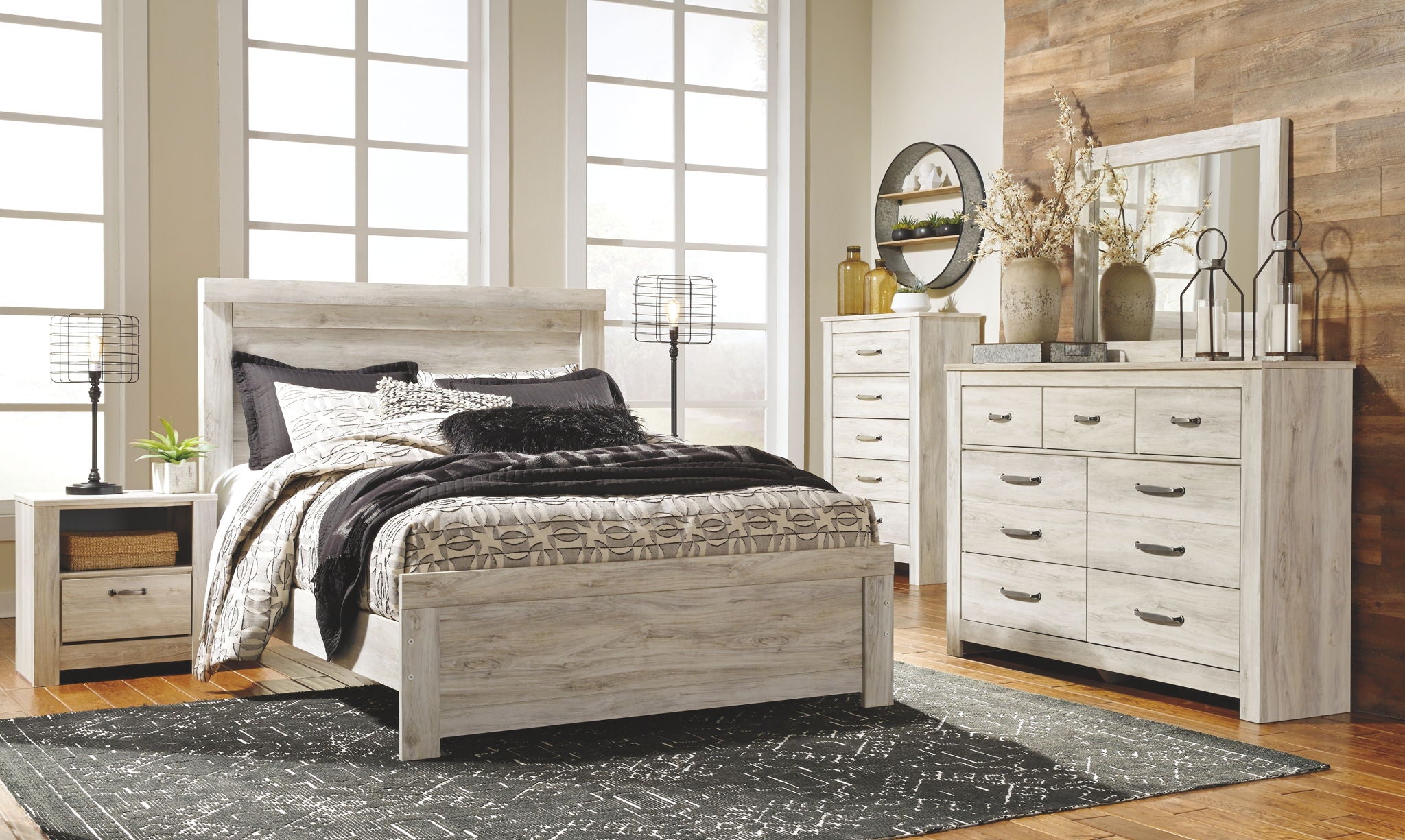 Bellaby Queen Bed with Dresser and Mirror