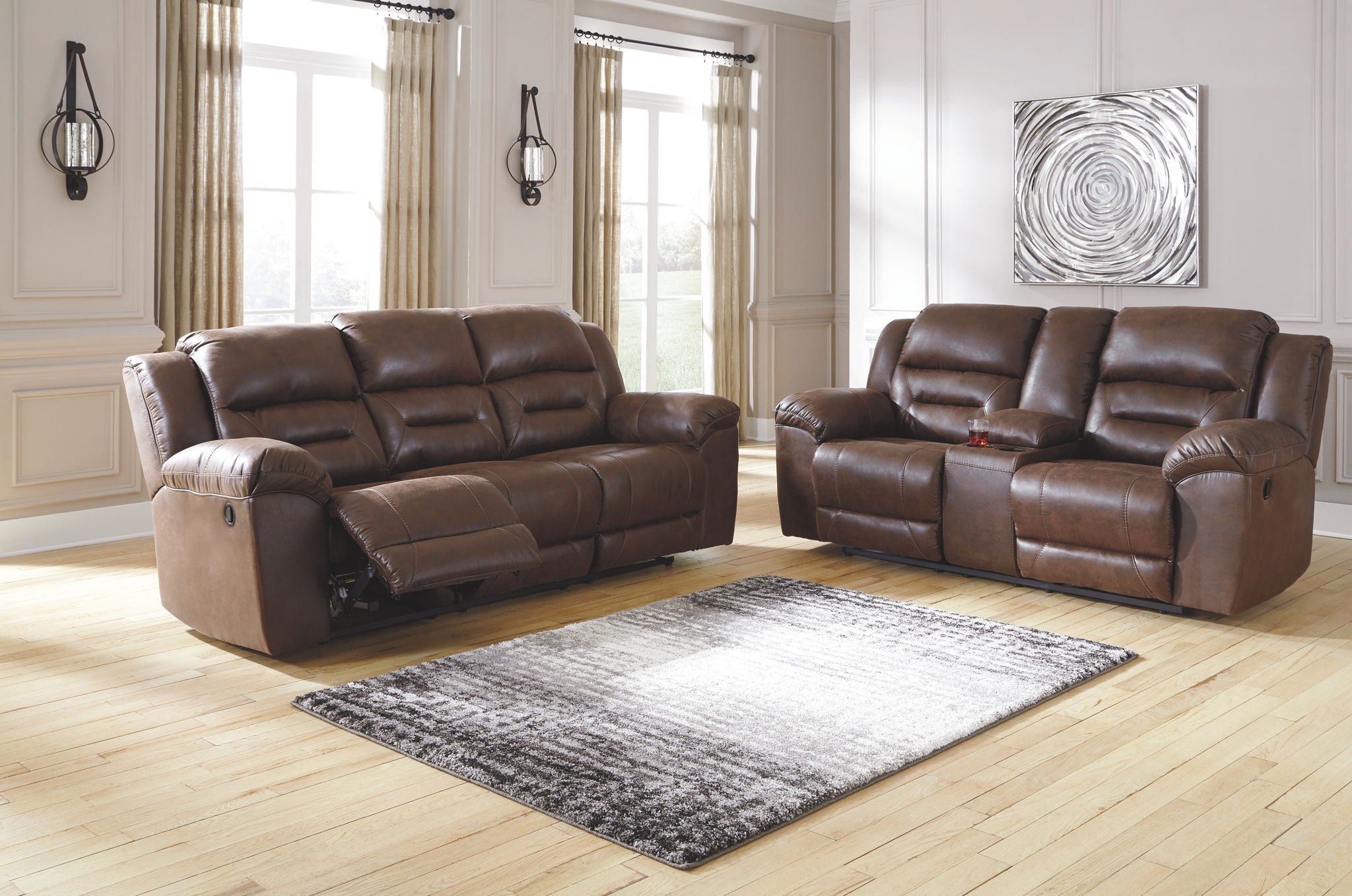 Stoneland Manual Reclining Sofa and Loveseat