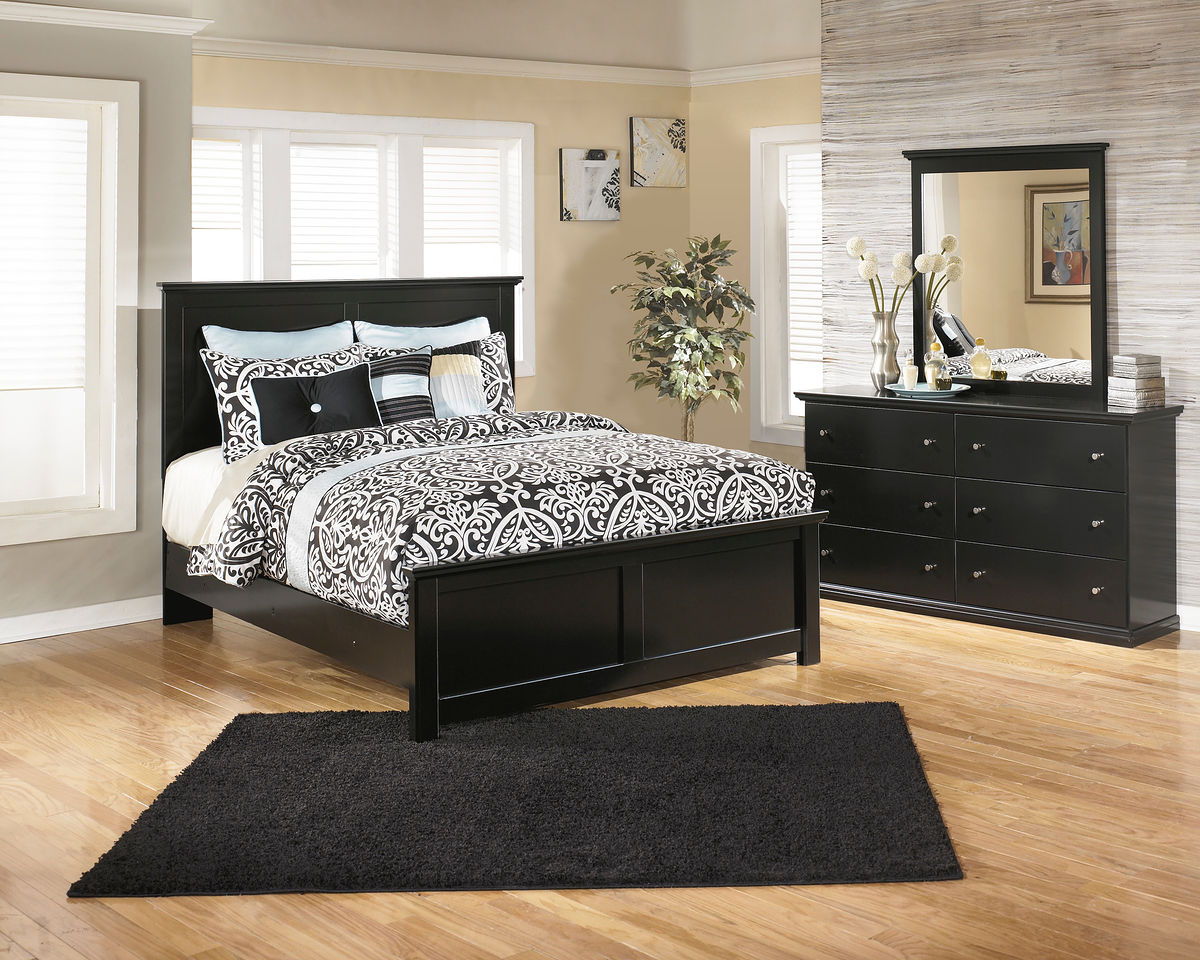 Maribel King Bed with Dresser and Mirror