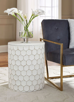 Polly White Stool - Ashley shop at  Regency Furniture